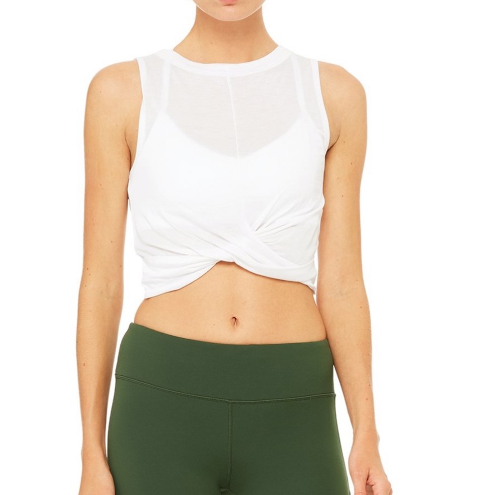 Alo Yoga Cover Tank White